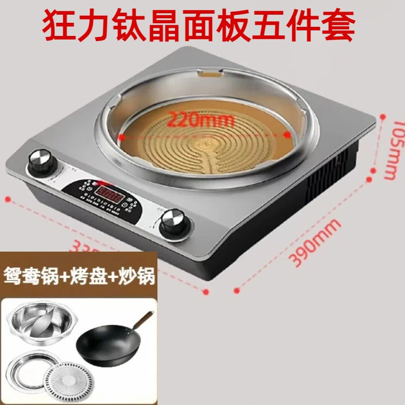 High-power 5000w induction cooker: commercial-grade, multi-functional electric ceramic cooktop for hot pot, stir-fry, and more - fast heating, direct from the manufacturer
