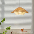 Handmade woven straw hat single-head pendant light - tea room, restaurant, b&b, retro rustic style - wholesale direct from manufacturer