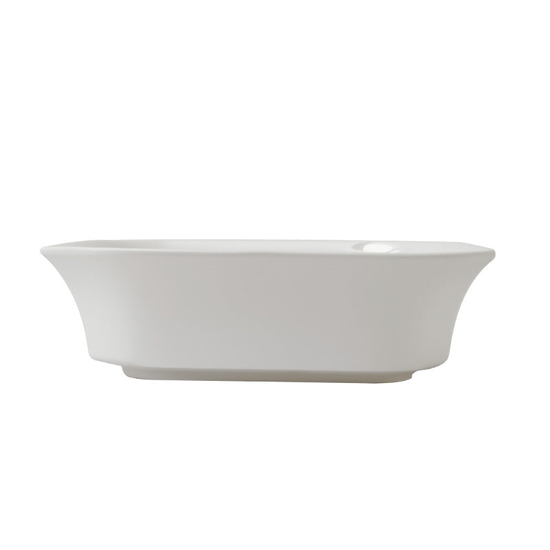 Creative minimalist ceramic baking pan - square ceramic deep dish for restaurants, hotels, and home use - perfect for fruit, salads, and baking