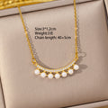 [copper inlaid with zirconium] new style micro-embedded diamond pearl titanium steel necklace for women, high-end, accessible luxury, versatile sweater chain jewelry