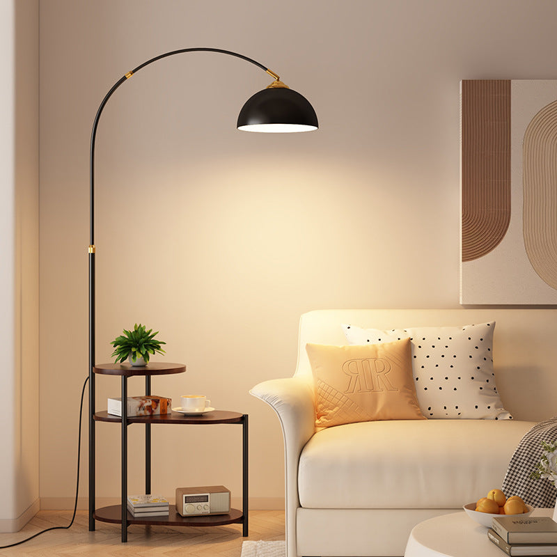 Living room fishing floor lamp retro sofa next to a few shelves for bedroom classy bedside table atmosphere lamp