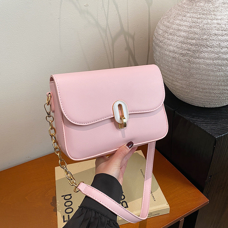 Fashion foreign style bag women's wholesale new simple casual commuter shoulder bag  trend solid color messenger bag