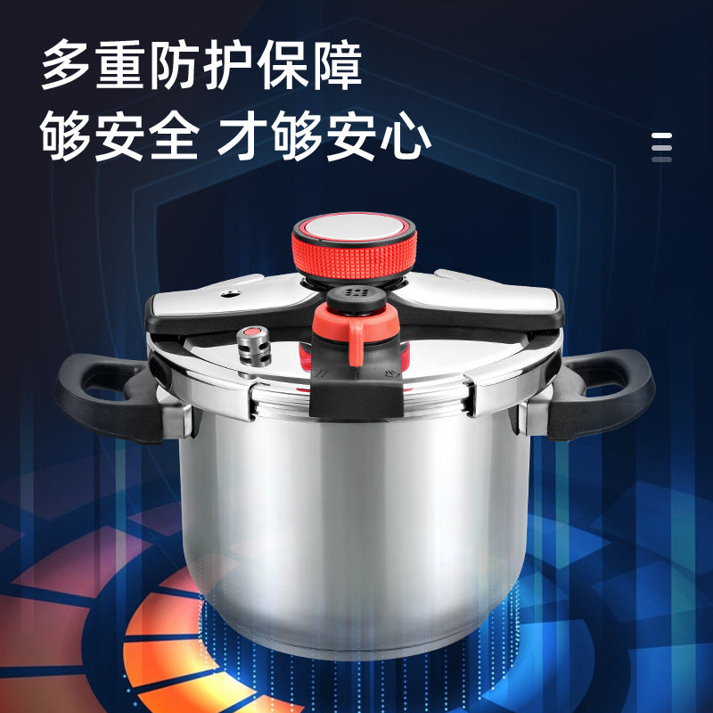 304 stainless steel pressure cooker - household, explosion-proof, high capacity, induction and gas stove compatible