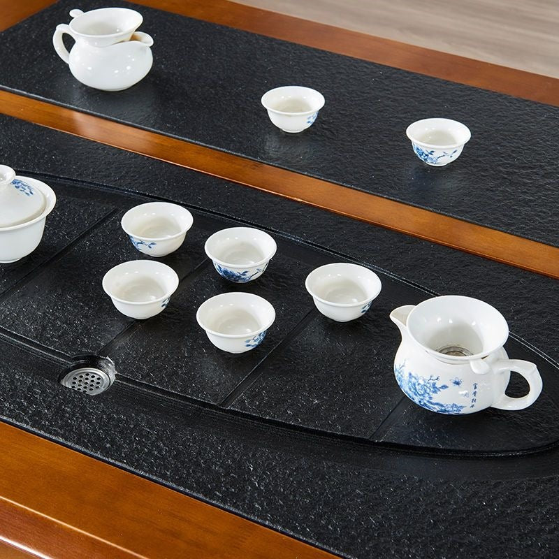 Fire stone coffee table rubber wood coffee table modern casual living room tea table office tea table balcony all-in-one coffee table