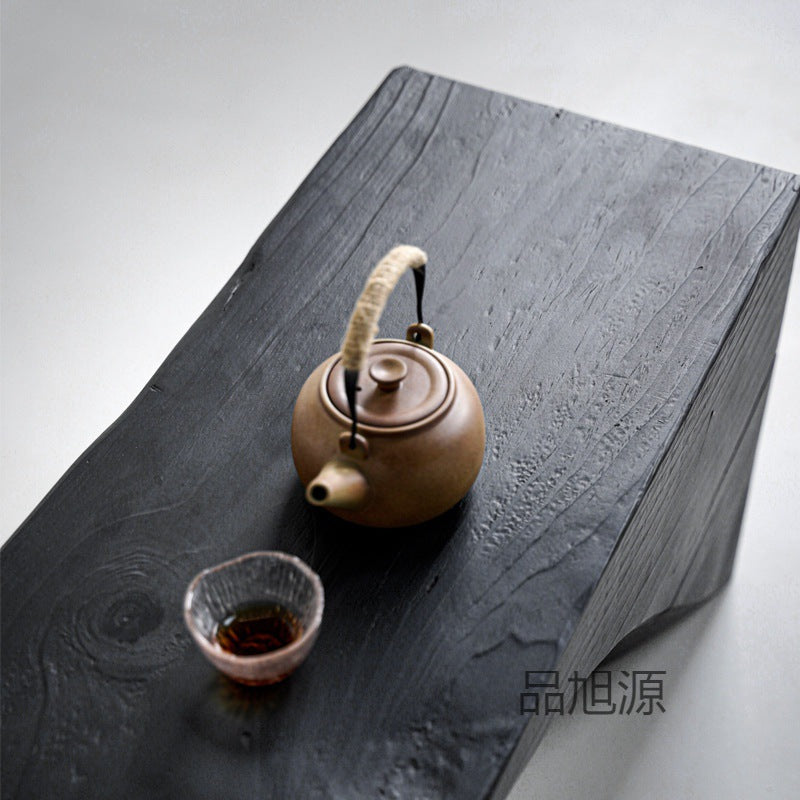 B & B Wabi Sansi wind carbonized solid wood bench medieval home leisure log bench clothing store shoe stool wholesale