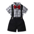Boys' summer outfit: new cross-border style, formal wear, kids' short-sleeve two-piece set, breathable summer clothes for babies, stylish and trendy