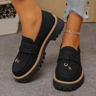 spring/autumn new arrival: women's chunky sole loafers for cross-border e-commerce. plus sizes available. wholesale pricing available. suitable for , , and dropshipping