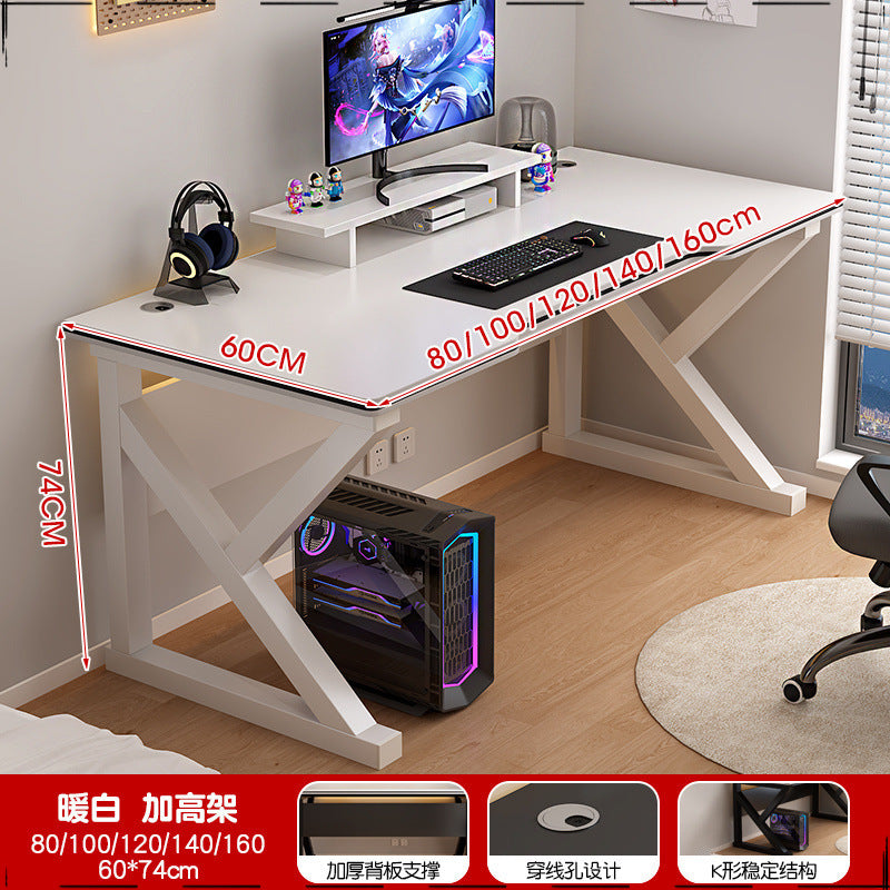 Computer desk Desktop simple e-sports table and chairs Home desk Student writing desk Audio table Workbench Desk