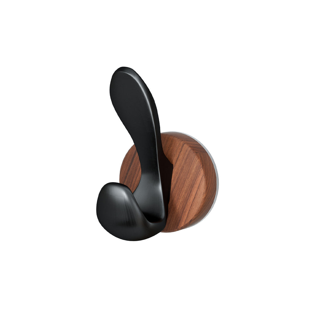 No-drill solid wood coat hook - entryway, doorway, behind-the-door hook - damage-free adhesive, heavy-duty weight capacity, coat & hat hook, key hook