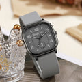 e-commerce square case personalized creative men's watch wholesale fashion retro silicone strap student quartz watch for men