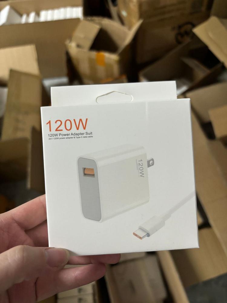 European and american standard original charger 67w/120w, compatible with xiaomi phone chargers, max super fast charging 33w