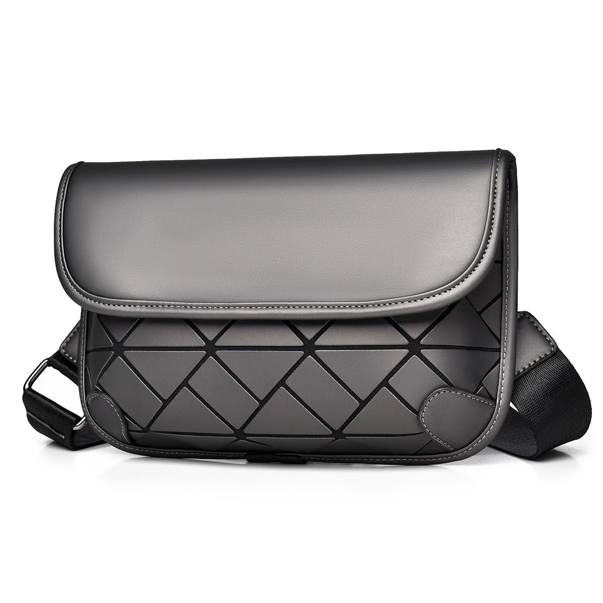 New Internet celebrity rhombus men's bag messenger bag premium shoulder bag Korean version diagonal cross mobile phone bag men's bag outdoor satchel