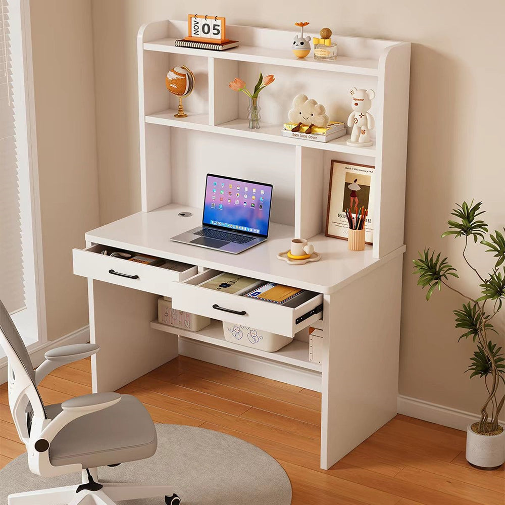 Accessories solid wood desk all solid wood bookshelf all-in-one table combination bookcase multi-functional middle school student study table electric
