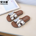 Vancahao kids small fragrance style slippers  summernew arrivalk-stylegirl french beach soft bottom sandals