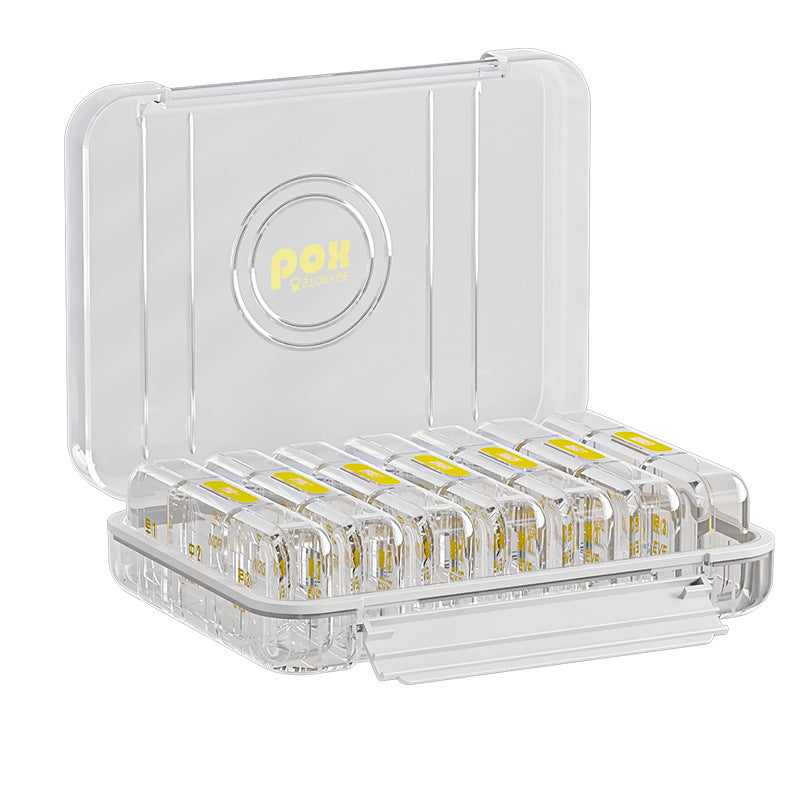 Portable medicine box upgrade, seven days a week tablet storage box, small square box, divided into compartments, mini medicine box dispenser
