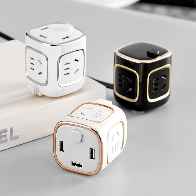 Magic cube socket converter usb plug splitter multifunctional power strip panel multi-outlet home wireless