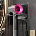 No-drill bathroom hair dryer holder, space aluminum wall-mounted organizer, anti-theft hair dryer rack for hotels and b&bs