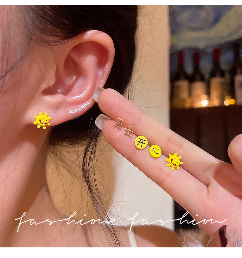 Niche stylesense of design forest style happy every daysuit earrings popular trendy koreanelegantcasual student earrings for women