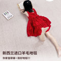 High-end wool carpet for home bedroom, large area, customized hotel room bedside blanket, living room carpet, stain-resistant