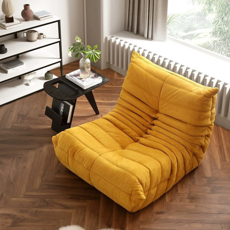 Scandinavian modern lazy sofa small apartment living room popularcasual caterpillar floor-to-ceiling tatami single lounge chair