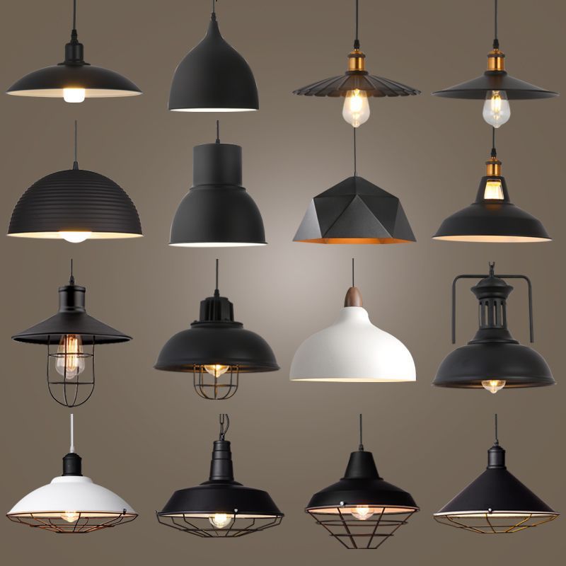 Loft retro stylish creative bar restaurant hotel decoration chandelier american industrial style nostalgic casual lampshade