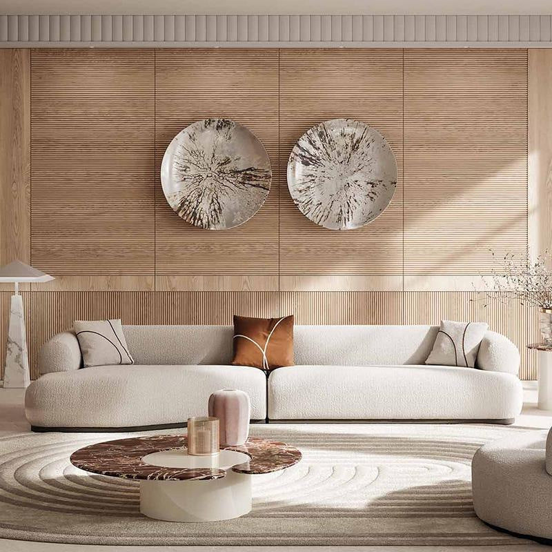 Foshan furniture fabric sofa wholesale designer creative hotel club curved multi-seater living room sofa customization