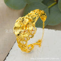 Exquisite copper flower bangle for women - cross-border middle east & africa, arabian luxury charm, wedding & banquet gift