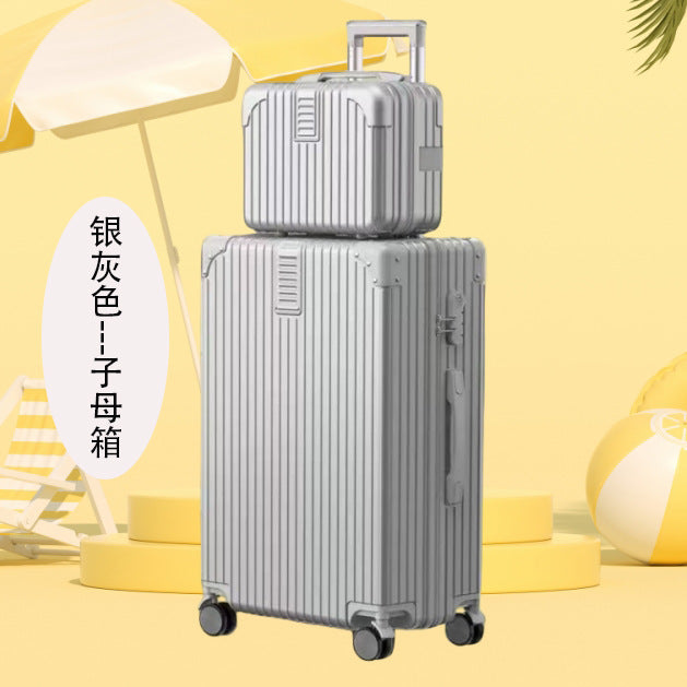 Retro suitcase large capacity high value trolley case universal wheel password case student suitcase leather case wholesale