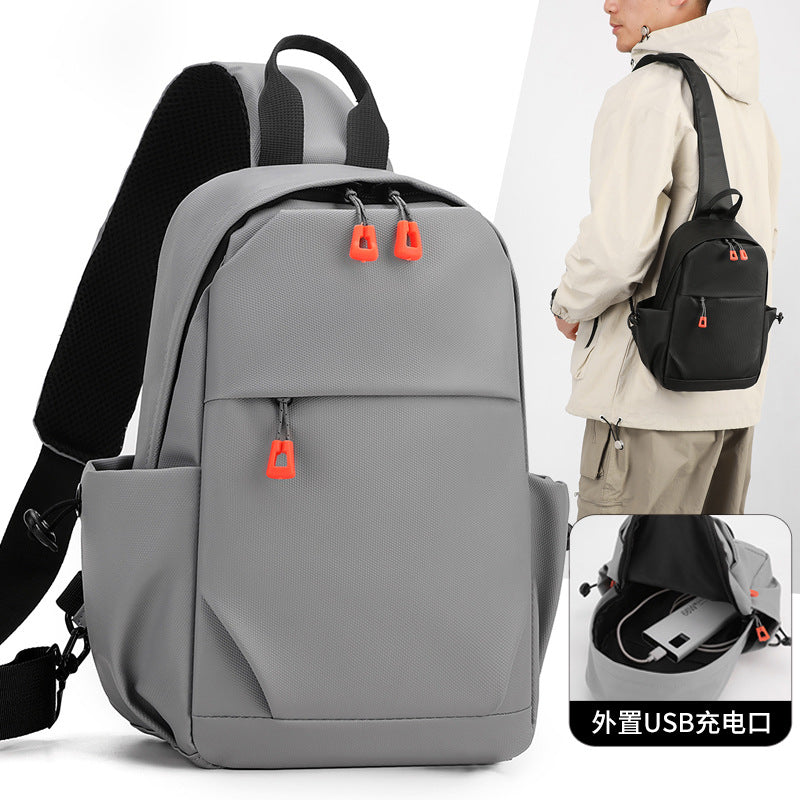 Breast bag  new men's handbag leisure sports cycling messenger bag Korean version trendy fashion simple shoulder bag