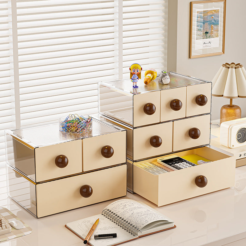 Desktop Storage Box Drawer Storage Box Student Desk Cosmetics Shelf Large Capacity Stationery Organizing Box