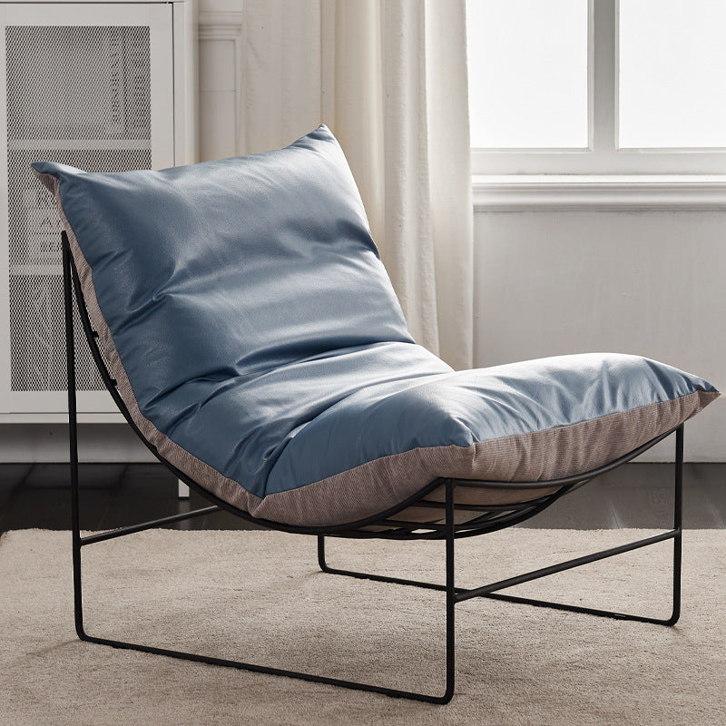 Factory direct living room iron sofa chair bedroom fabric lazy sofa balcony single casual chair popular lounge chair