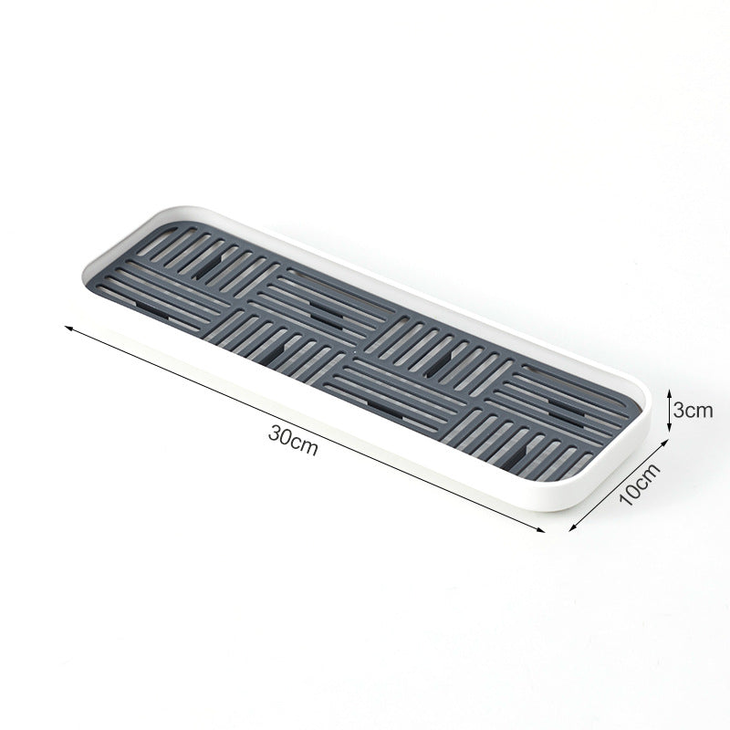 Bathroom Toilet Wash Side Storage Box Plastic Household Drain Tray Desktop Wash Side Toothbrush Cup Holder Tray