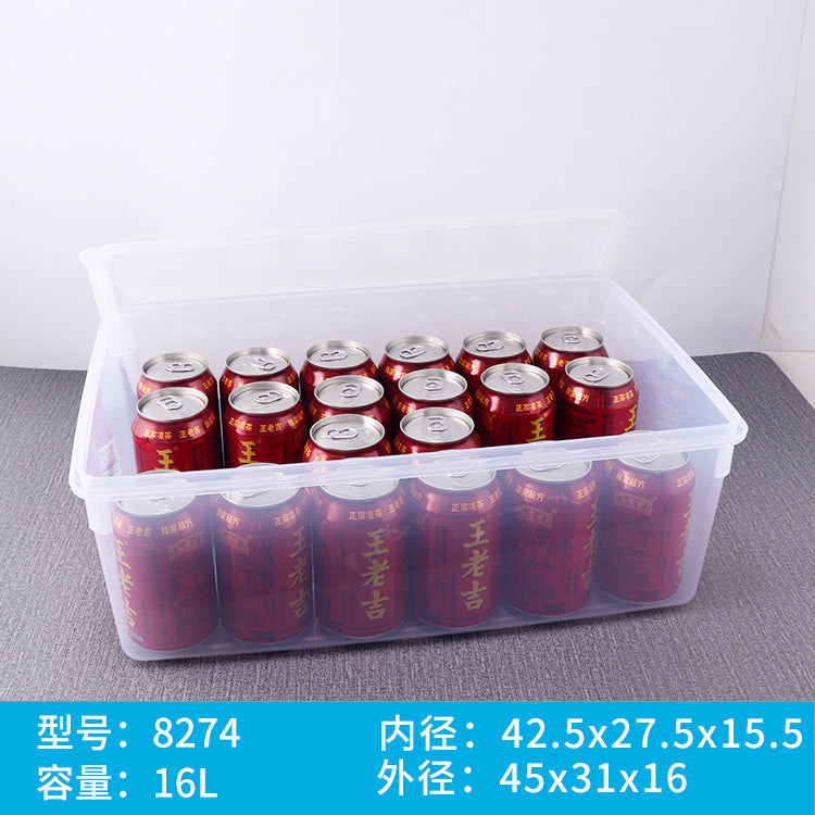 Fat cat thickened fresh-keeping box deepened food grade PP plastic refrigerator freezer box large capacity heightened storage box wholesale