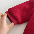 Winter fleece-lined thickened super cute baby romper, adorable red new year outfit, baby lambswool crawling suit, chinese new year apparel