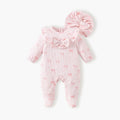 baby onesie, autumn outfit, newborn clothing, long-sleeved bowknot, spring and autumn cute princess baby girl romper