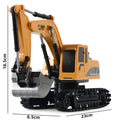 six-way alloy remote control excavator kids toys electric sound and light artificial engineering vehicle excavator model toys