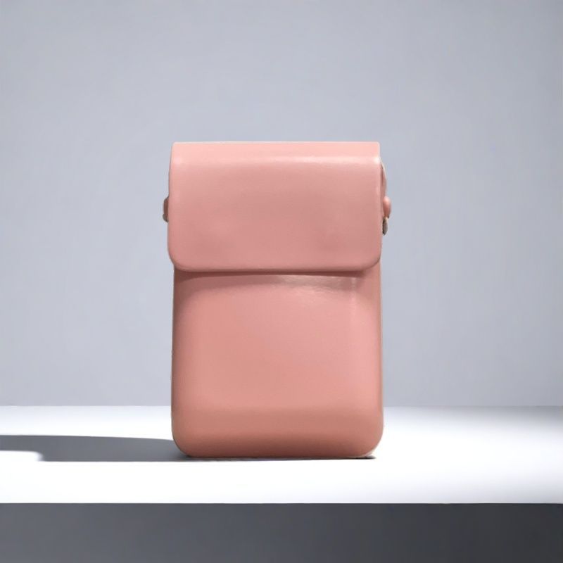 Cross-border diagonal span vertical mobile phone bag, simple and fashionable pressure shell bag, niche solid color change bag, retro texture messenger bag.