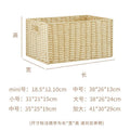 Grid cabinet storage box japanese style storage box living room imitation rattan storage woven toy book storage box foldable