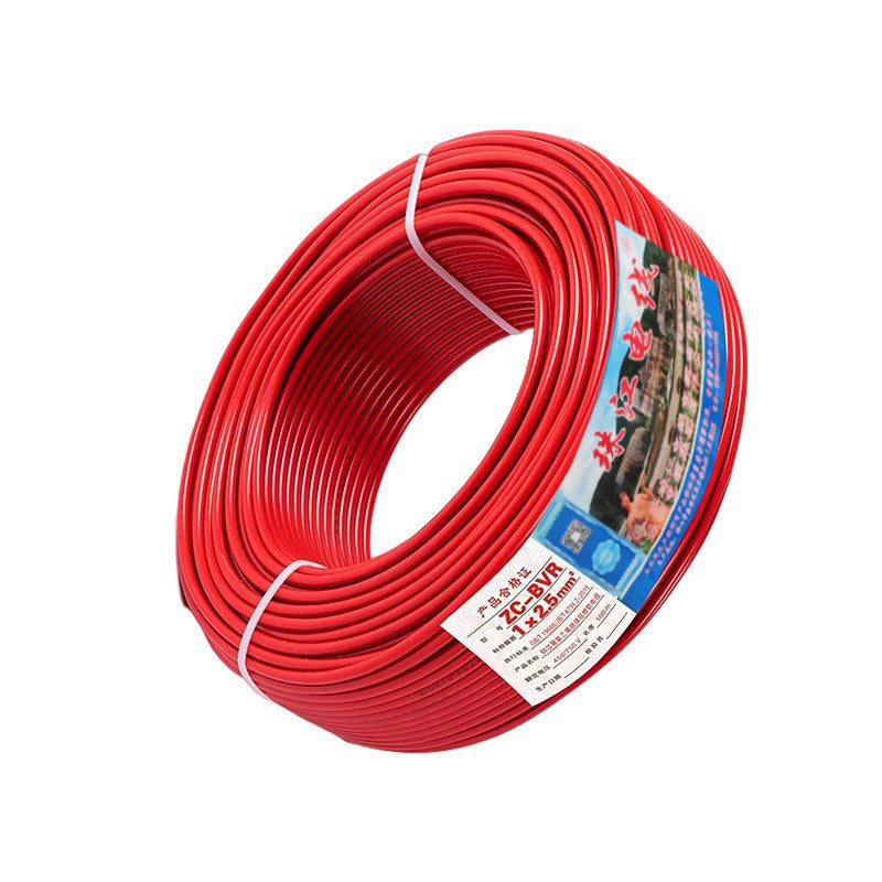 Pearl River wire and cable BVR1/2.5/4/6/square pure copper core national standard flame retardant multi-strand flexible wire household 100 meters