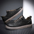 Men's casual leather shoes - spring/autumn 2025 new collection - men's white flat shoes - versatile winter sports white shoes for teens