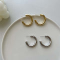 Korean style solid semicircle c-shaped earrings casualfashiontrendy exquisite hot-selling cross-border earrings earrings