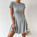 new european and american cross-border women's shein sexy mermaid ballet mini dress - slimming knitted dress