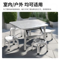 Extra thick stainless steel folding table - heavy duty, ideal for home, outdoor dining, commercial use, night markets, and bbq stalls