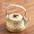 Dunhuang ru kiln kung fu tea set suit fair cup ceramic teapot lifting beam pot for home high-end tea maker gift