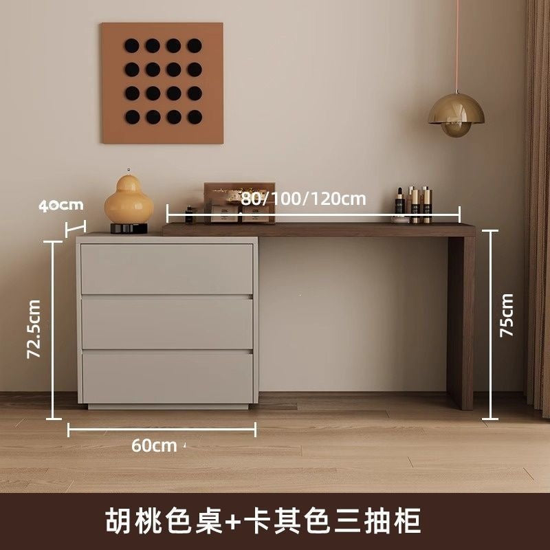 Solid wood dressing table cream style chest of drawers for home bedroom modern casualnew arrival dressing table all-in-one dressing table
