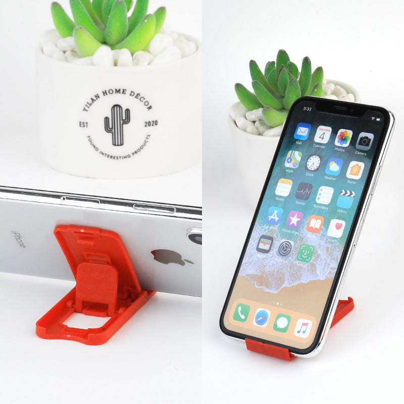 Plastic desktop folding mini mobile phone holder, multi-file desktop foldable lazy tablet holder wholesale