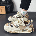 Trendy men's winter casual sneakers: unique, original design, versatile style for middle school students, height-boosting platform sneakers
