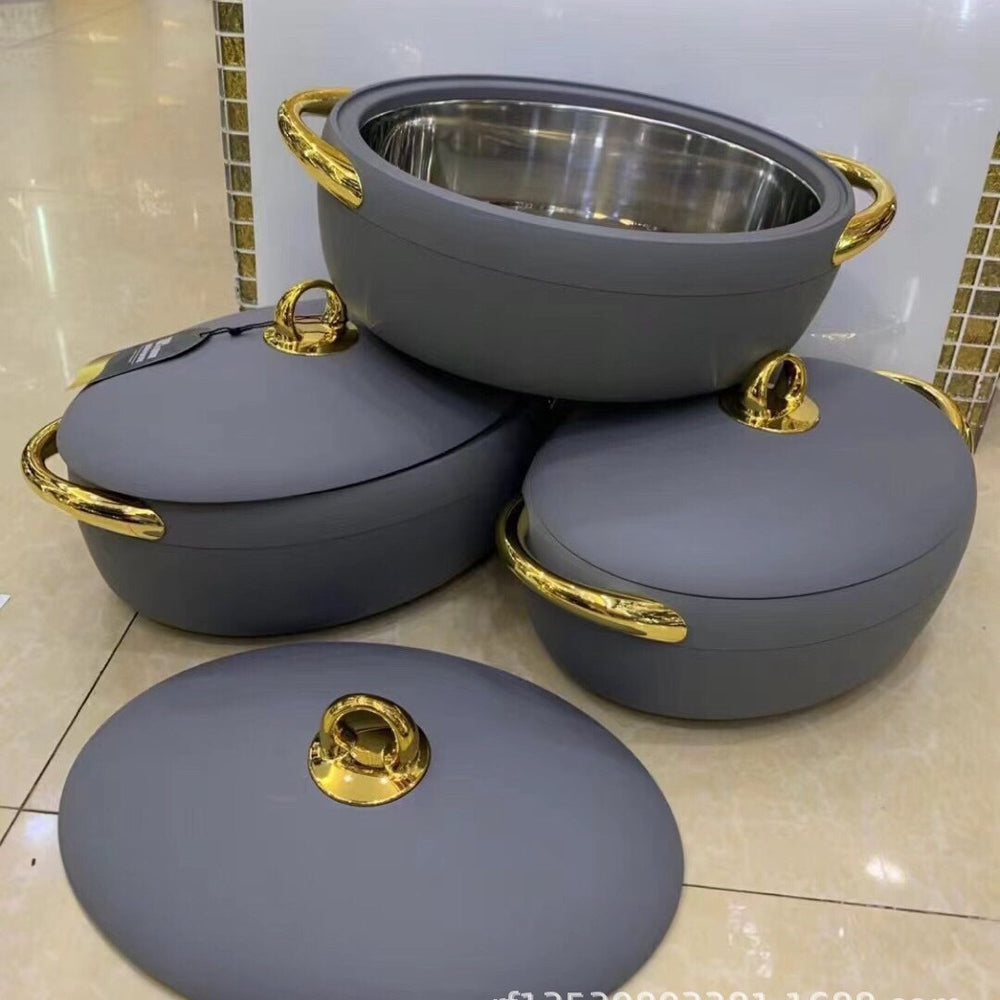 Export african heat preservation box2l2.5l3lexport3pcs set egg-shaped thermal insulation box