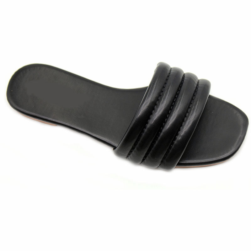 Yiwu stall direct sales large size summer beach women's slippers flat bottom non-slip handmade multi-color shoes Slippers