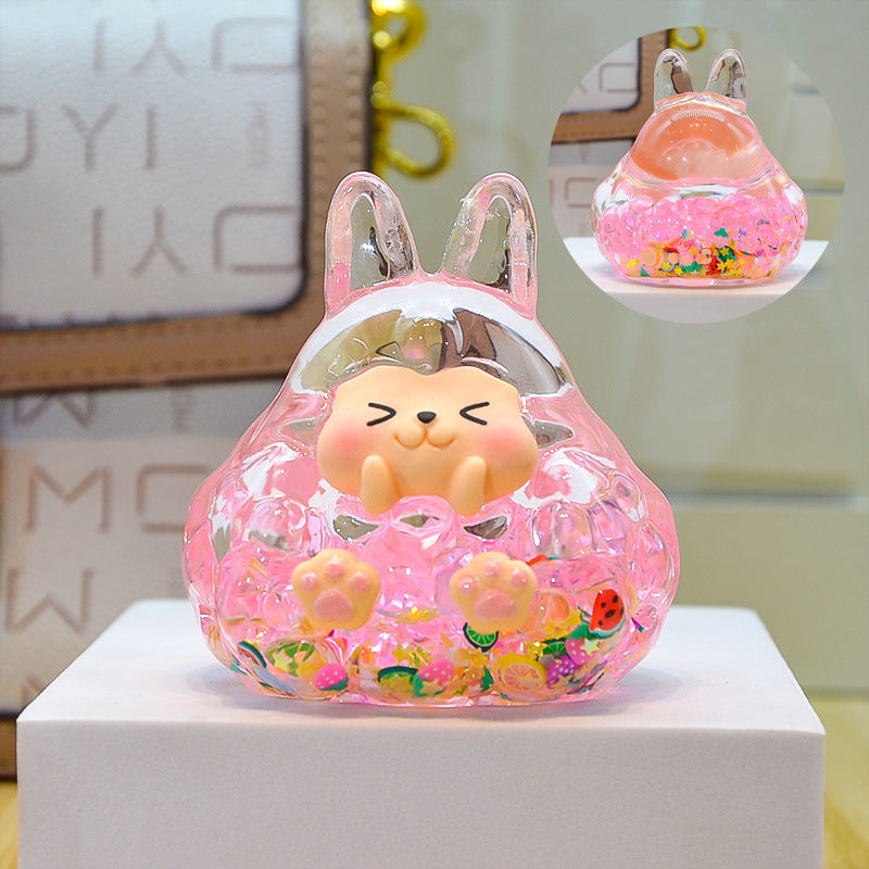 oversized three-dimensional quicksand KIKI shopping mall blind box figure desktop ornament car pendant DIY jewelry accessories